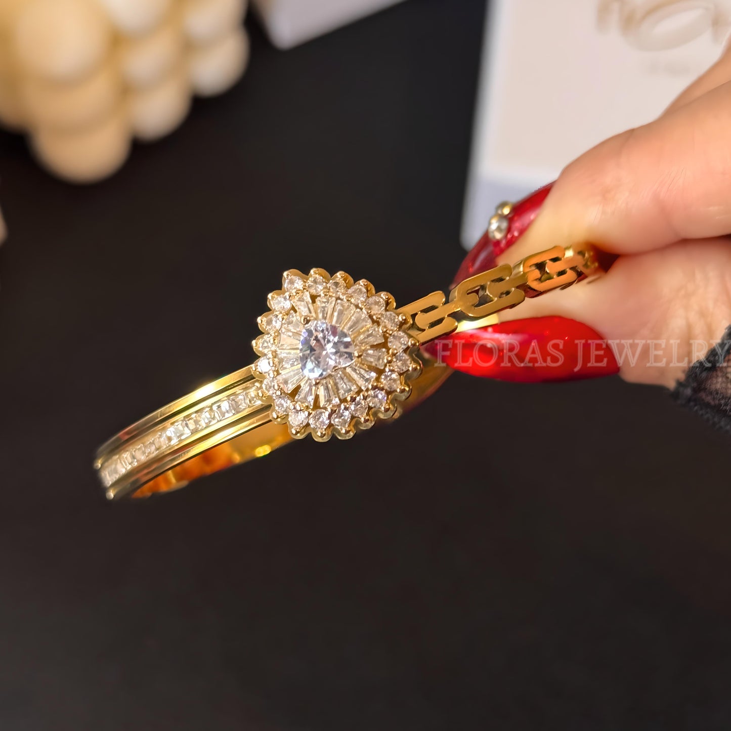 PULSERA ALMENDRA DIAMANTES