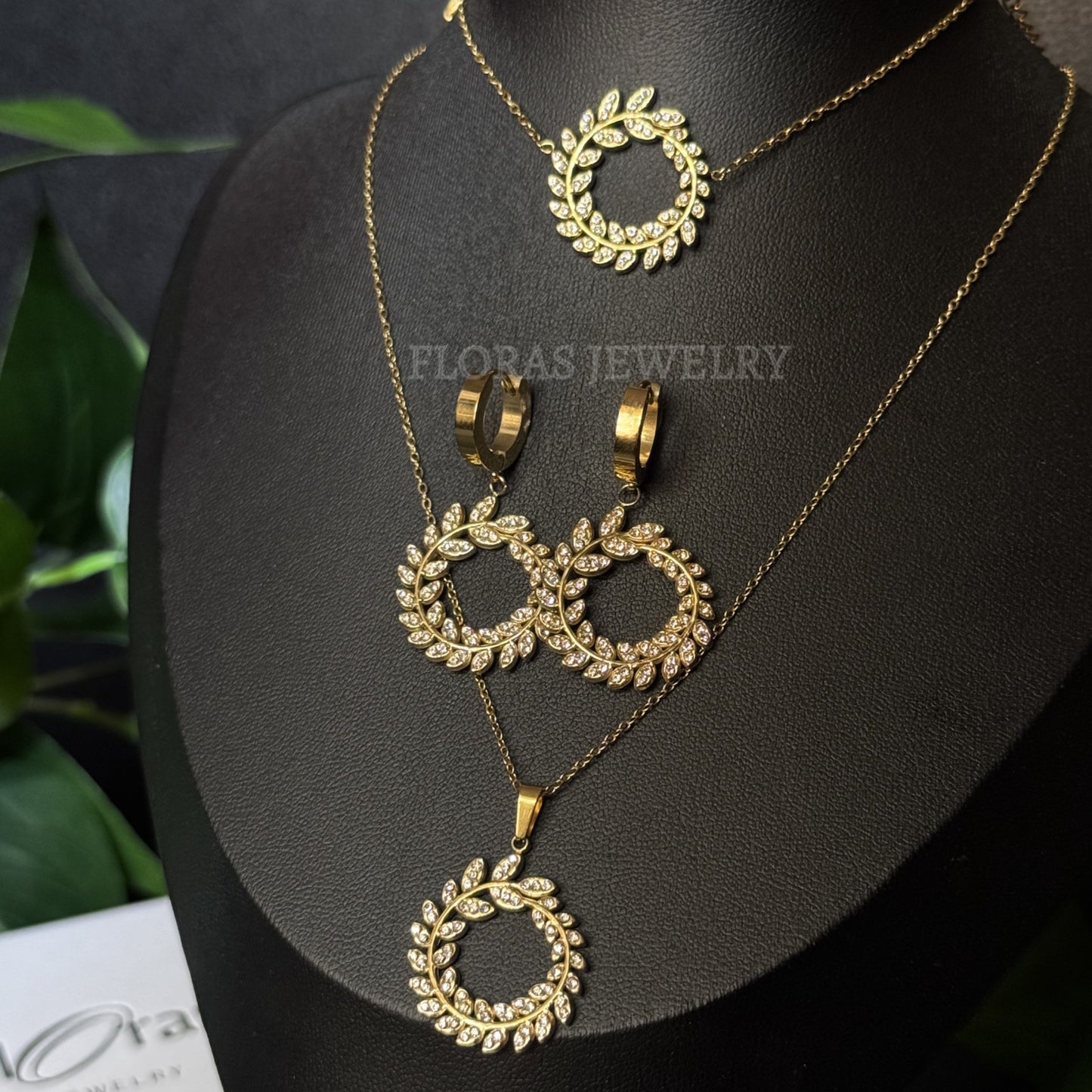 CONJUNTO HOJITAS DIAMANTES