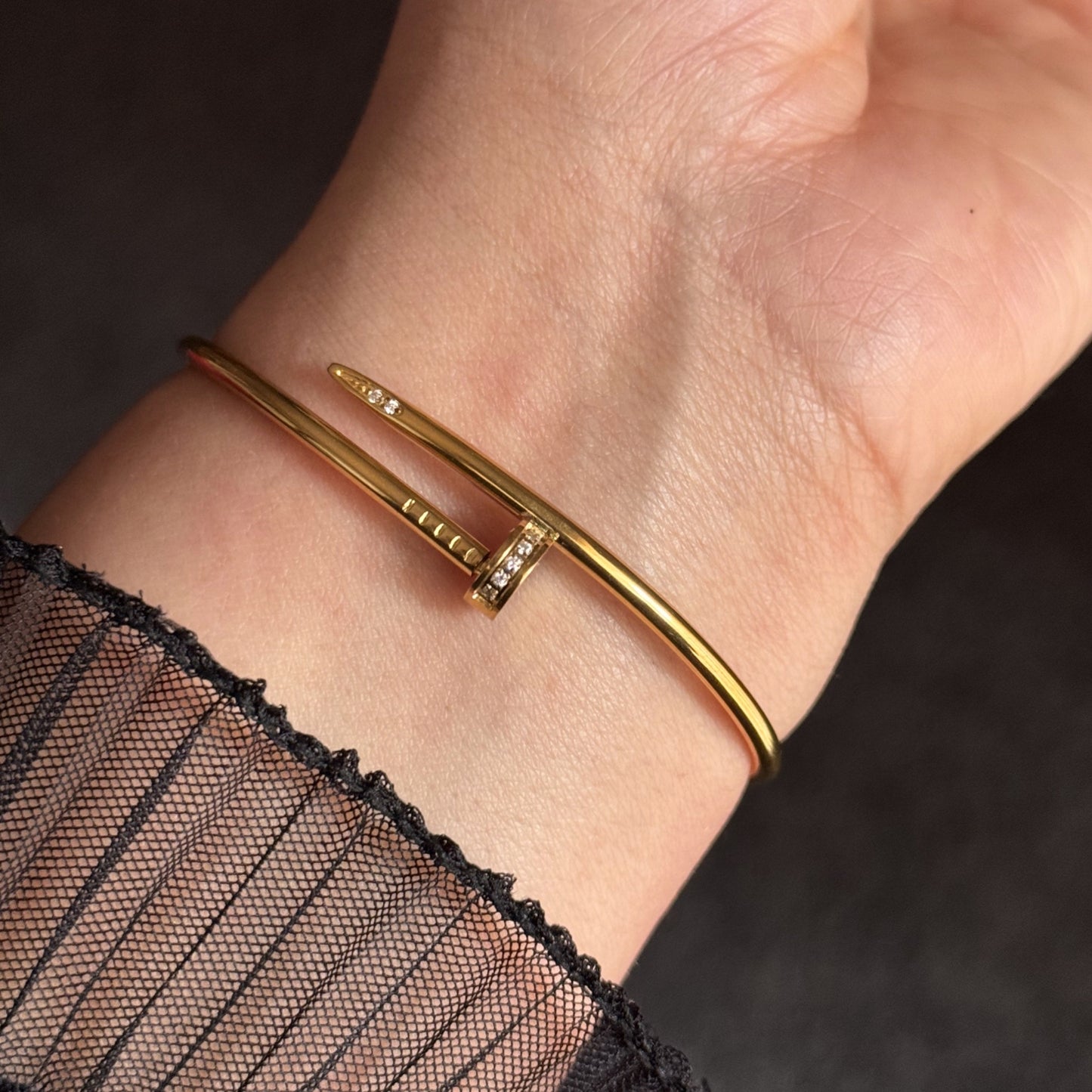 PULSERA CLOU DIAMANTES FINA