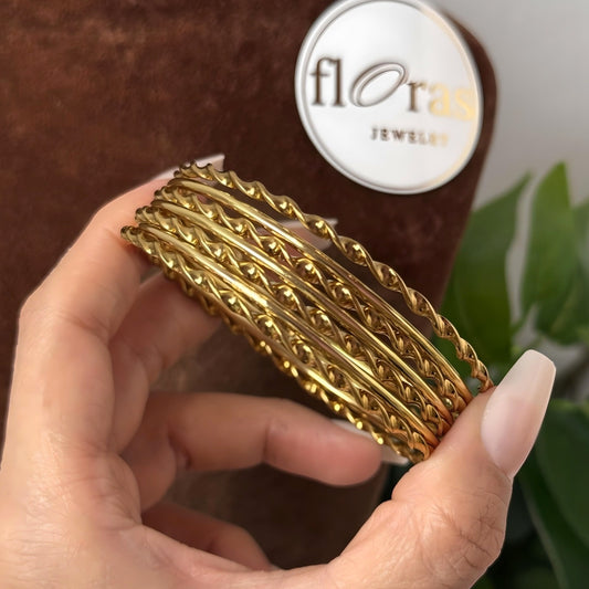 CONJUNTO DE 7 PULSERAS RANA